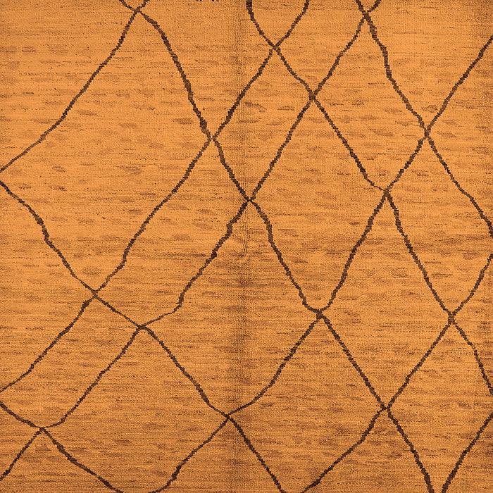 Square Solid Orange Modern Rug, urb1225org