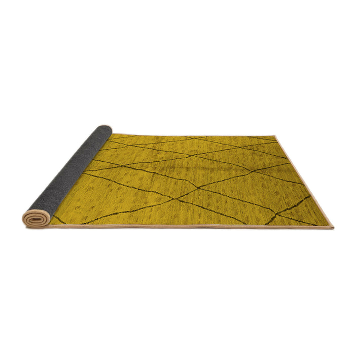 Sideview of Solid Yellow Modern Rug, urb1225yw