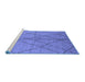 Sideview of Machine Washable Solid Blue Modern Rug, wshurb1225blu