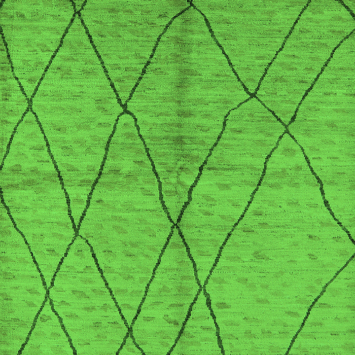 Machine Washable Solid Green Modern Area Rugs, wshurb1225grn