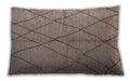 Mid-Century Modern Urban Dark Almond Brown Lumbar Throw Pillow, 13 inch by 19 inch, lburb1225