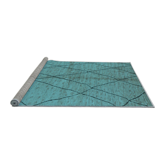 Sideview of Machine Washable Solid Light Blue Modern Rug, wshurb1225lblu
