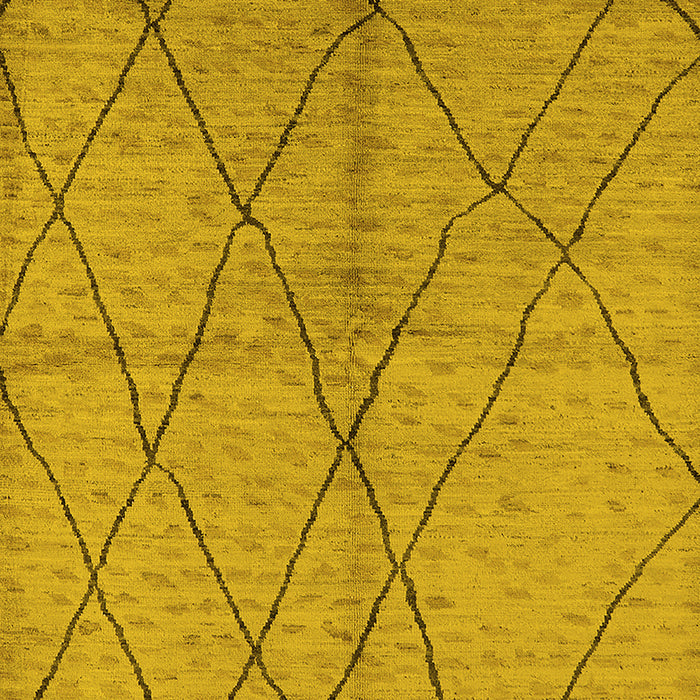 Machine Washable Solid Yellow Modern Rug, wshurb1225yw