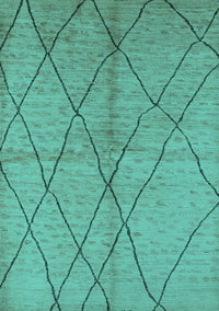 Solid Turquoise Modern Rug, urb1225turq