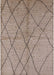 Mid-Century Modern Dark Almond Brown Solid Rug, urb1225