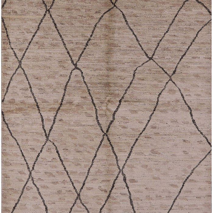 Mid-Century Modern Dark Almond Brown Solid Rug, urb1225