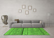 Machine Washable Solid Green Modern Area Rugs in a Living Room,, wshurb1226grn