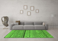 Machine Washable Solid Green Modern Rug, wshurb1226grn