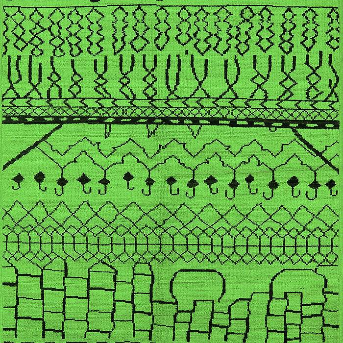 Machine Washable Solid Green Modern Area Rugs, wshurb1226grn