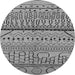 Round Solid Gray Modern Rug, urb1226gry