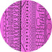 Round Solid Pink Modern Rug, urb1226pnk