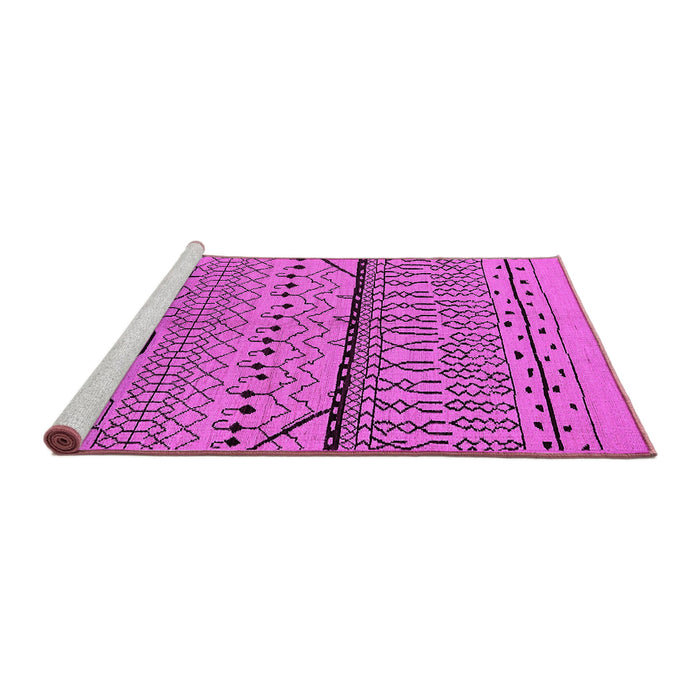 Sideview of Machine Washable Solid Pink Modern Rug, wshurb1226pnk