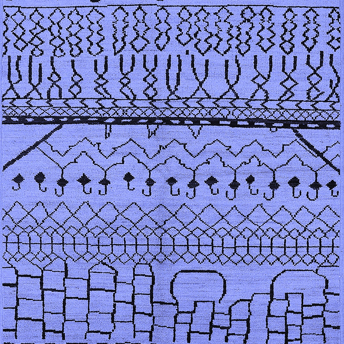 Machine Washable Solid Blue Modern Rug, wshurb1226blu