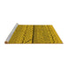 Sideview of Machine Washable Solid Yellow Modern Rug, wshurb1226yw