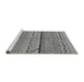 Sideview of Machine Washable Solid Gray Modern Rug, wshurb1226gry