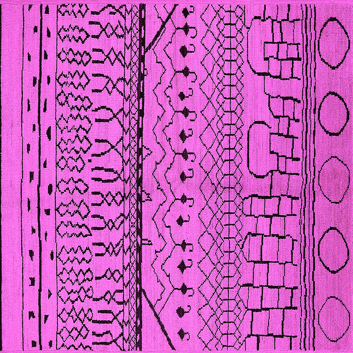 Square Solid Pink Modern Rug, urb1226pnk