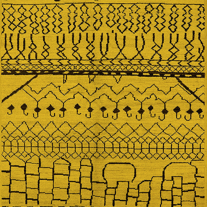 Solid Yellow Modern Rug, urb1226yw