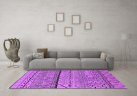 Machine Washable Solid Purple Modern Rug, wshurb1226pur