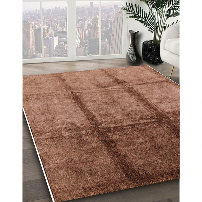 Machine Washable Industrial Modern Sunrise Orange Rug in a Family Room, wshurb1227