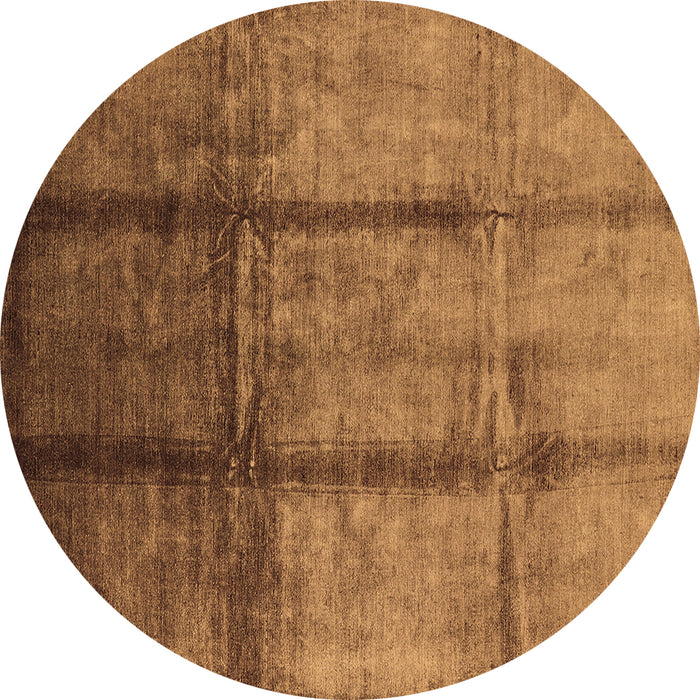 Round Machine Washable Oriental Brown Industrial Rug, wshurb1227brn