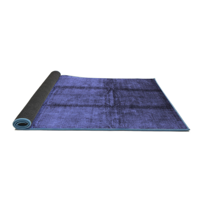 Sideview of Oriental Blue Industrial Rug, urb1227blu