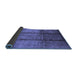 Sideview of Oriental Blue Industrial Rug, urb1227blu