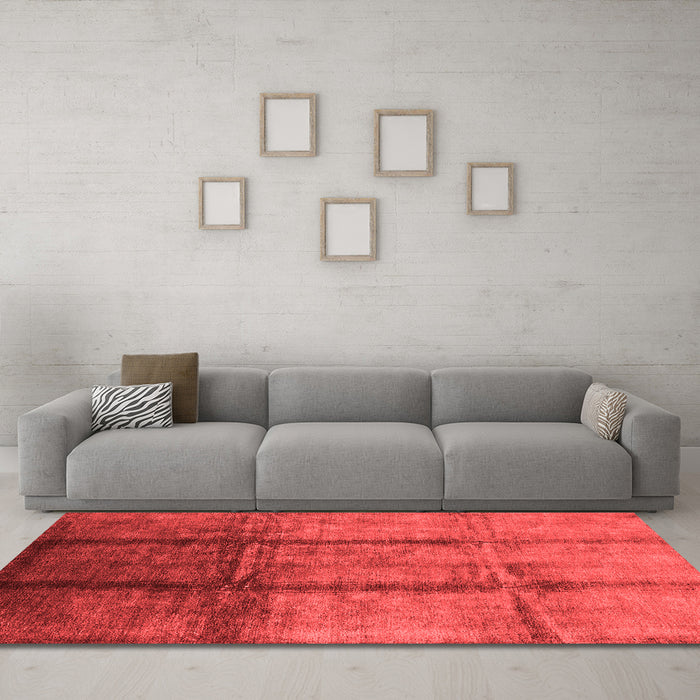 Industrial Red Washable Rugs