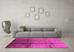 Machine Washable Oriental Pink Industrial Rug in a Living Room, wshurb1227pnk