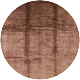 Round Machine Washable Industrial Modern Sunrise Orange Rug, wshurb1227