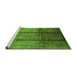 Sideview of Machine Washable Oriental Green Industrial Area Rugs, wshurb1227grn