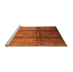 Sideview of Machine Washable Oriental Orange Industrial Area Rugs, wshurb1227org