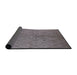 Sideview of Mid-Century Modern Mauve Taupe Purple Solid Rug, urb1228