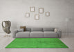 Machine Washable Solid Green Modern Area Rugs in a Living Room,, wshurb1228grn