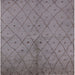 Square Machine Washable Industrial Modern Mauve Taupe Purple Rug, wshurb1228