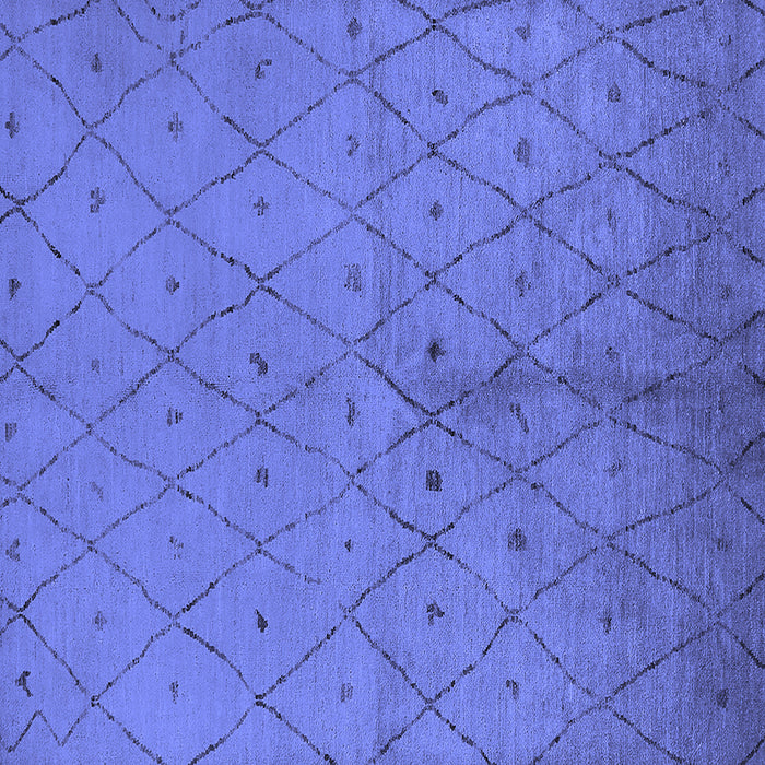 Square Solid Blue Modern Rug, urb1228blu