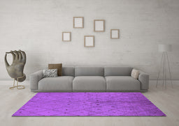 Machine Washable Solid Purple Modern Area Rugs in a Living Room, wshurb1228pur