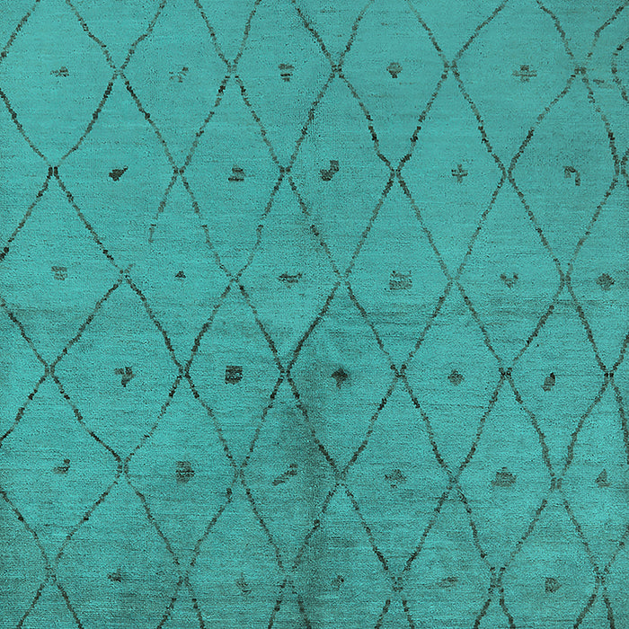 Machine Washable Solid Turquoise Modern Area Rugs, wshurb1228turq