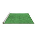 Sideview of Machine Washable Solid Emerald Green Modern Area Rugs, wshurb1228emgrn