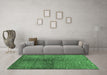 Machine Washable Solid Emerald Green Modern Area Rugs in a Living Room,, wshurb1229emgrn