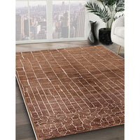 Mid-Century Modern Brown Solid Rug, urb1229