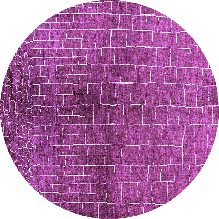 Round Solid Purple Modern Rug, urb1229pur