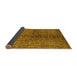 Sideview of Solid Yellow Modern Rug, urb1229yw