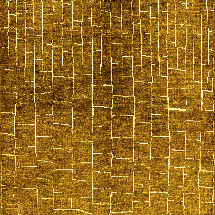 Machine Washable Solid Yellow Modern Rug, wshurb1229yw