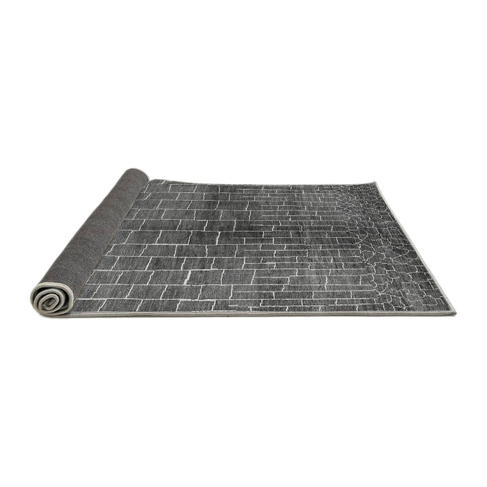 Sideview of Solid Gray Modern Rug, urb1229gry