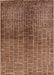 Mid-Century Modern Brown Solid Rug, urb1229