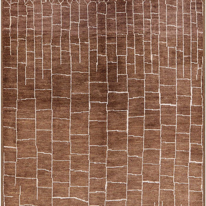 Mid-Century Modern Brown Solid Rug, urb1229