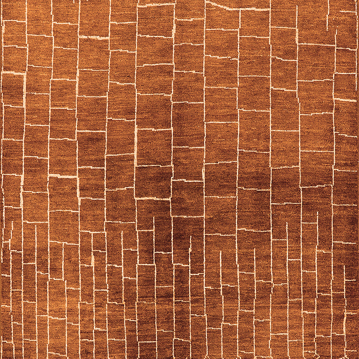 Solid Orange Modern Rug, urb1229org