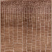 Square Mid-Century Modern Brown Solid Rug, urb1229