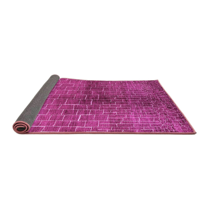 Sideview of Solid Pink Modern Rug, urb1229pnk