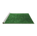 Sideview of Machine Washable Oriental Emerald Green Industrial Area Rugs, wshurb1230emgrn